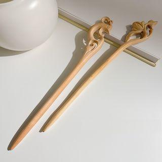 Embossed Wooden Hair Stick (various Designs)