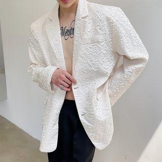 Long-sleeve Embossed Blazer