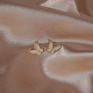 Glaze Butterfly Earring 1 Pair - Gold - One Size