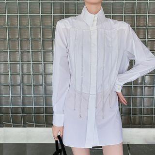 Faux Pearl Shirtdress
