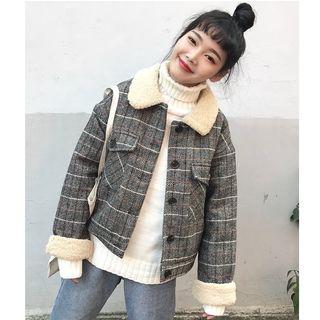 Fleece Collared Button Jacket