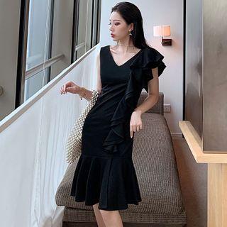 Asymmetric Cold Shoulder Dress