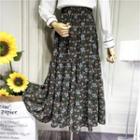 High-waist Floral Print Dress