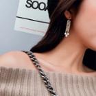 Hollow Out Rhinestone Flower Earring