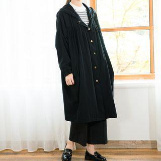 Oversized Hooded Trench Coat