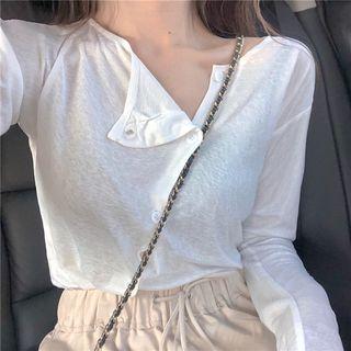 Plain Light Jacket / Drawstring Wide-leg Pants
