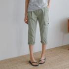 Band-waist Cropped Cargo Pants