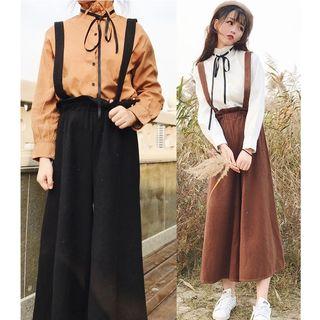 Tie Neck Blouse / Wide Leg Pants