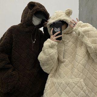 Half-zip Bear Ear Hoodie