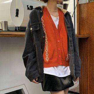 Denim Jacket / Button-up Sweater Vest