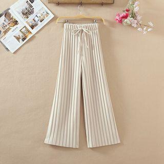 Striped High-waist Wide Leg Pants