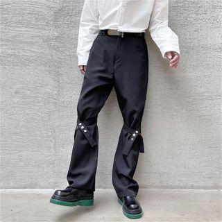 Studded Straight-leg Pants