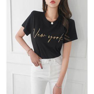 Lam  New York Letter T-shirt