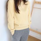 Ribbed Wool Blend Sweater