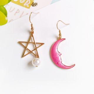 Asymmetric Moon Earring / Clip-on Earring