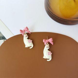 Bow Cat Dangle Earring / Cuff Dangle Earring