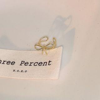 Bow Clip-on Earring 1 Pc - Gold - One Size