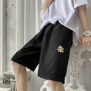 Floral Embroidered Shorts