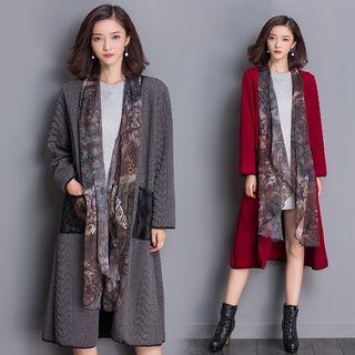 Mock Two Piece Long Jacket