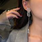 Rhinestone Fringe Stud Earring  - As Shown In Figure