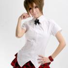 Drawstring Short-sleeve Blouse
