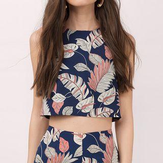 Leaf Print Tank Top