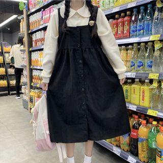 Collared Sweatshirt / Overall Dress