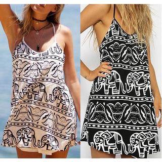 Printed Strappy Dress