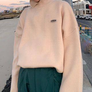 Polo-neck Logo Sweater