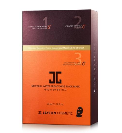 Jayjun - Real Water Brightening 3d Black Mask (new) 10 Pcs