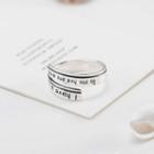 925 Sterling Silver Layered Lettering Open Ring As Shown In Figure - One Size