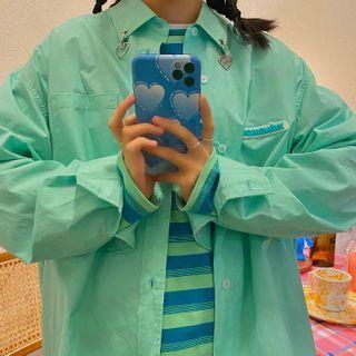 Long-sleeve Heart-accent Shirt