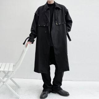 Stud Detail Mock Two Piece Trench Coat