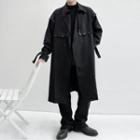 Stud Detail Mock Two Piece Trench Coat