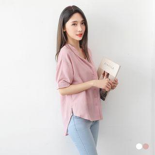 Banded Collared Vent Shirt