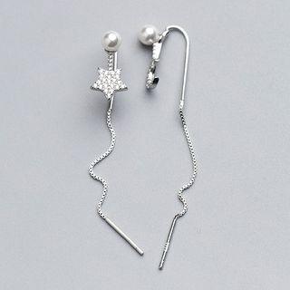 Non-matching Star Moon Pearl Earring