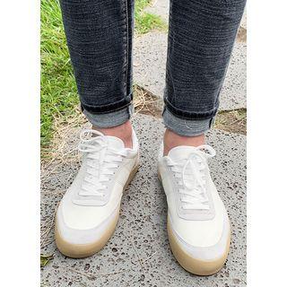Contrast-panel Stitched Sneakers