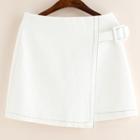 Buckled Asymmetric A-line Skirt
