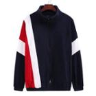 Color Panel Zip-up Fleece Jacket