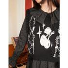 Pom Pom Jacquard Sweater Vest