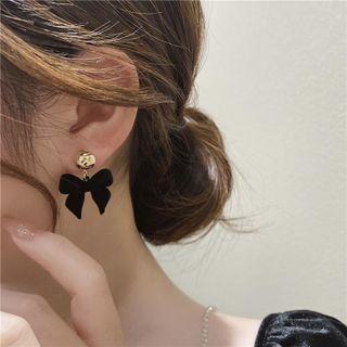 Bow Velvet Dangle Earring