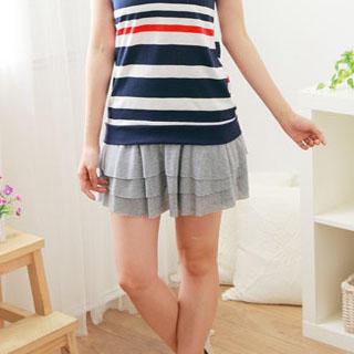 Layered Skirt Gray - One Size