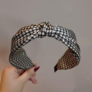 Houndstooth Knot Fabric Headband