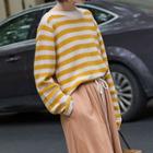 Striped Sweater Yellow & Beige - One Size