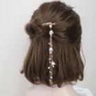 Floral Fringe Hair Clip Gold - One Size