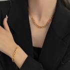 Chunky Chain Bracelet / Choker / Set