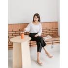 Scoop-neck Boxy Open-knit Top
