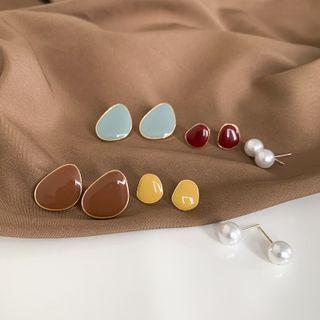 Glaze / Faux Pearl Earring / Set