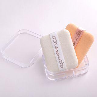 Rectangular Powder Puff 2 Pieces - As Shown In Figure - One Size