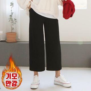 Wide-leg Napped Sweatpants